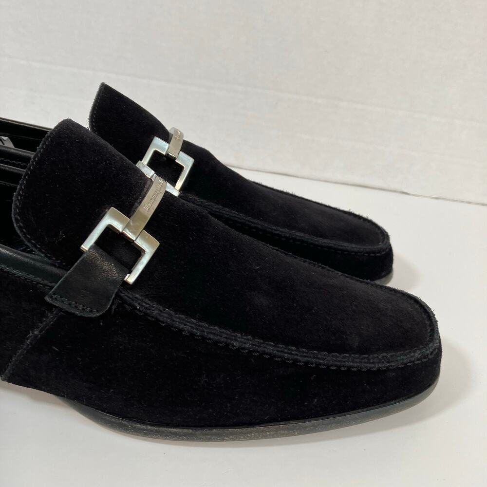 Ermenegildo Zegna Men’s 8.5 Black Suede Slip-On Horsebit Loafers Italian Made - Picture 10 of 16